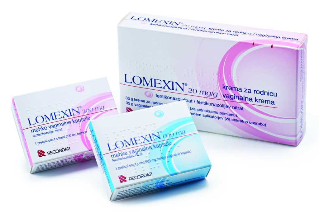 Škatlice izdelkov Lomexin