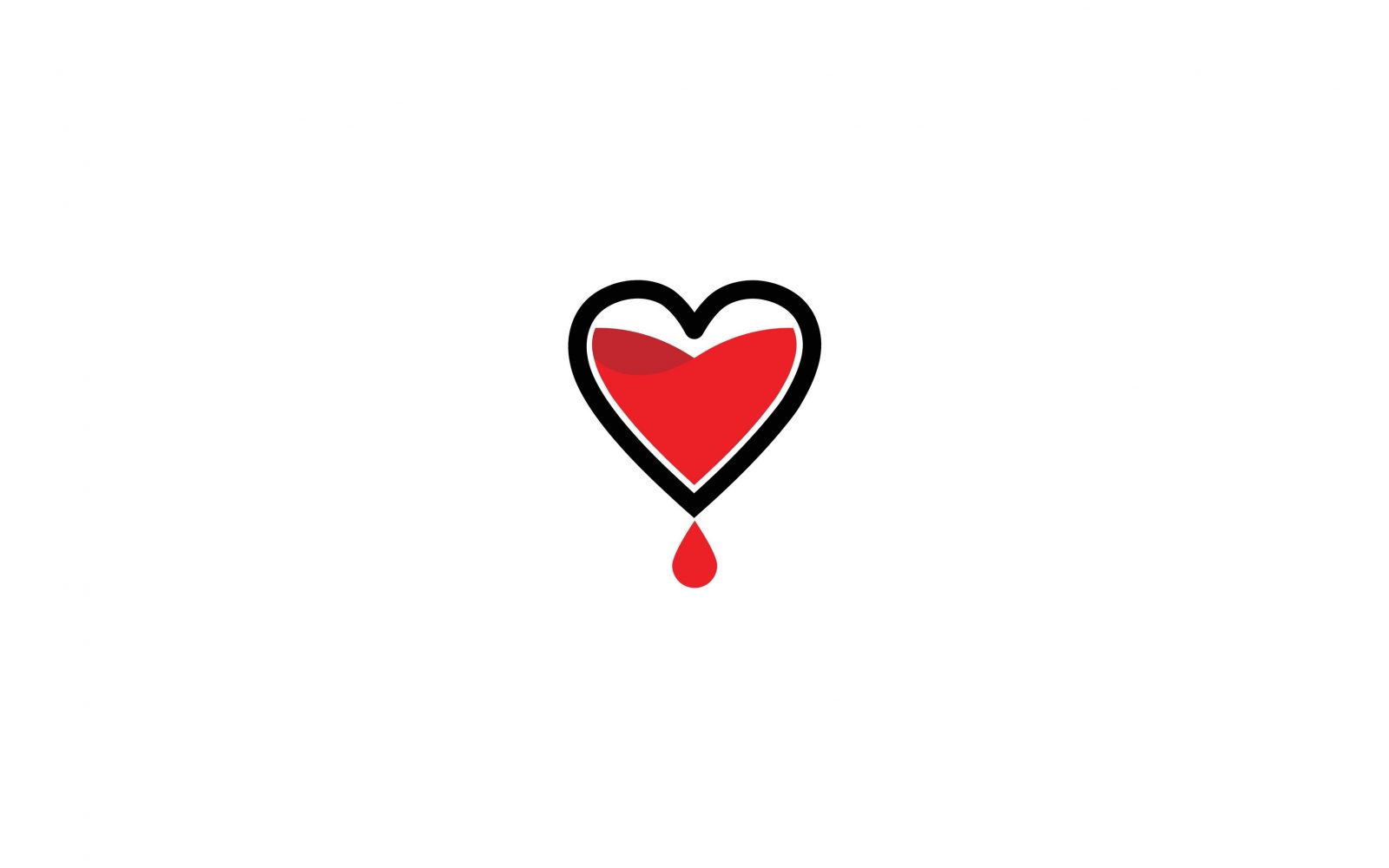 Simbol srca in krvi, ki simbolizira krvodajalstvo