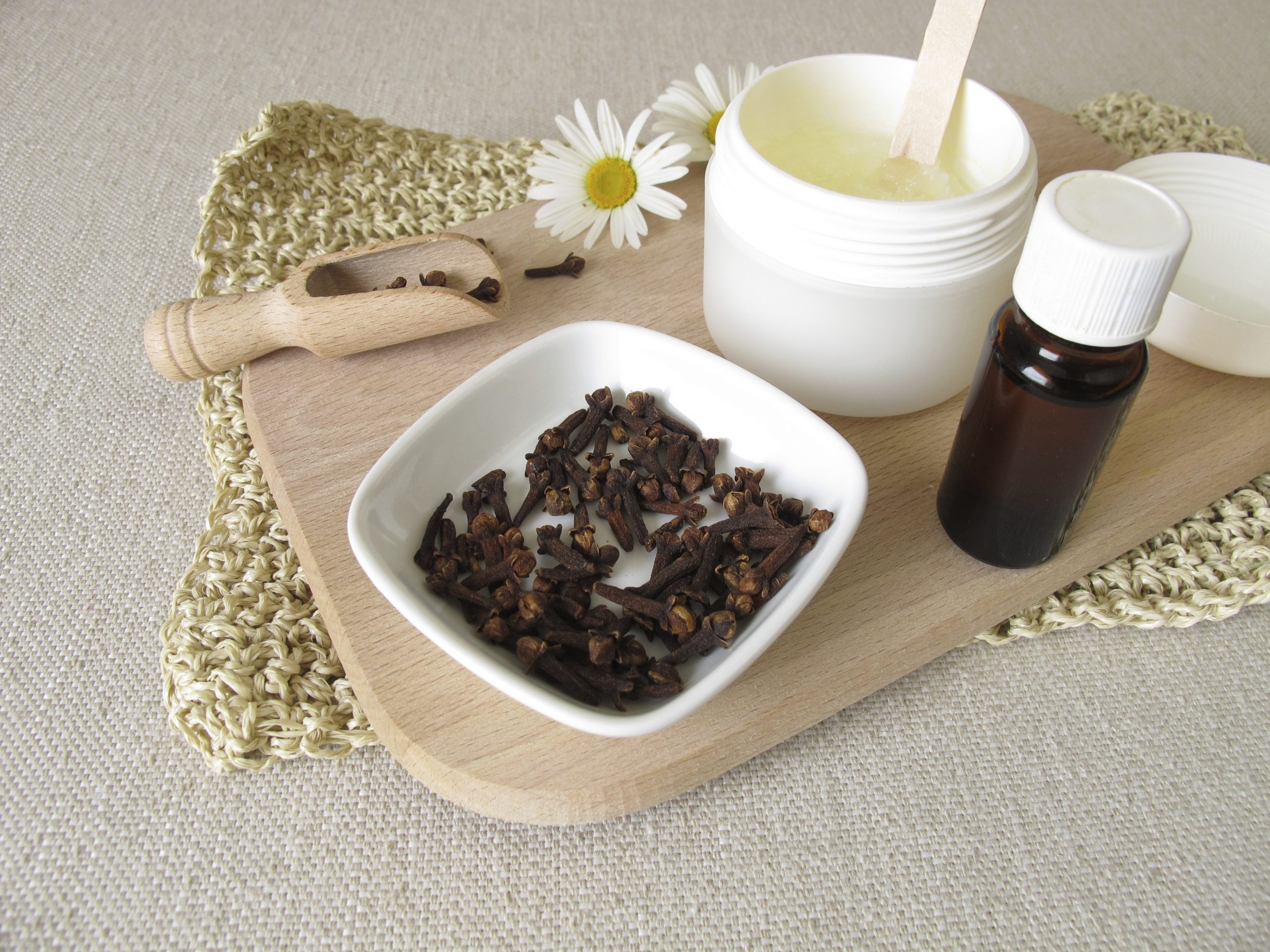 Doma narejen repelent proti komarjem in drugim insektom z eteričnim oljem nageljnovih žbic in kokosovim oljem.